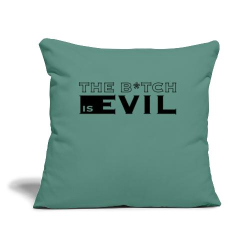 EVILBLACK - Throw Pillow Cover 17.5” x 17.5”
