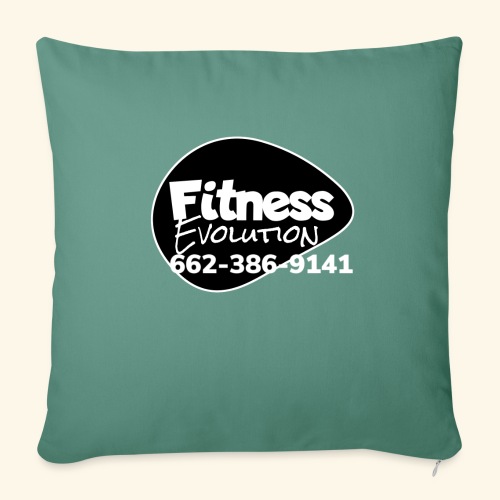 Fitness Evolution Workout Shirt Black - Throw Pillow Cover 17.5” x 17.5”