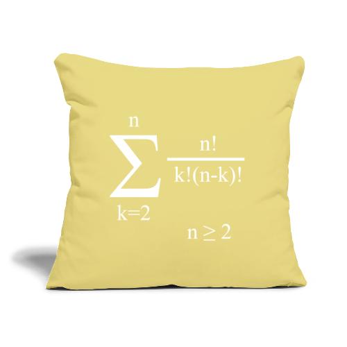 Poly Formula (white) - Throw Pillow Cover 17.5” x 17.5”