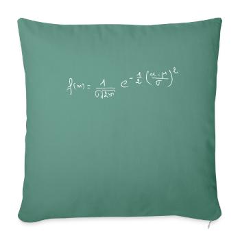 Normal Distribution Probability And Statistics - Throw Pillow Cover 17.5” x 17.5” - cypress green - Front