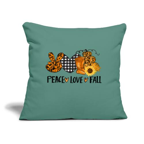 Peace love fall - Throw Pillow Cover 17.5” x 17.5”