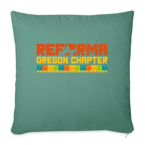 Reforma logo Orange - Throw Pillow Cover 17.5” x 17.5”