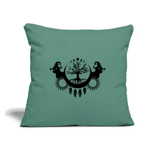 Witch's Tree of Life - Throw Pillow Cover 17.5” x 17.5”