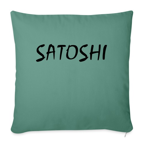 Satoshi only name stroke btc founder nakamoto - Throw Pillow Cover 17.5” x 17.5”