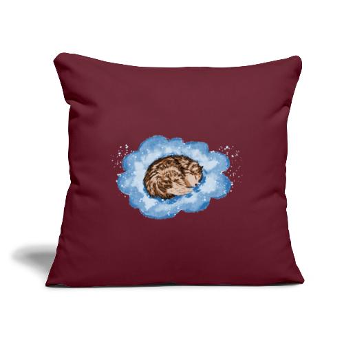 Sleepy husky - Throw Pillow Cover 17.5” x 17.5”
