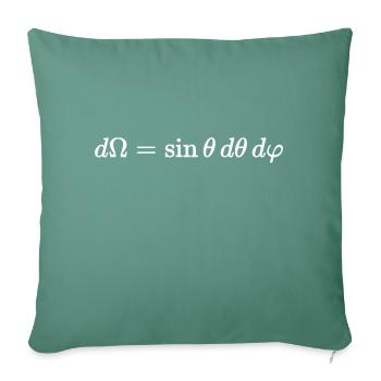 Solid Angle Defintion In Spherical Coordinates - Throw Pillow Cover 17.5” x 17.5” - cypress green - Front