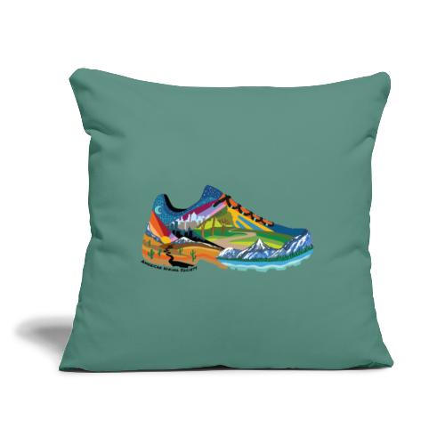 American Hiking x Abstract Hikes - Throw Pillow Cover 17.5” x 17.5”
