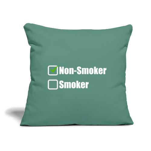 Non-smoker - Throw Pillow Cover 17.5” x 17.5”