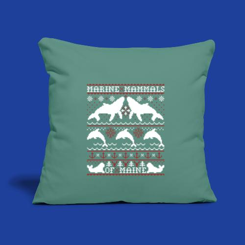Marine Mammal Ugly Sweater - Throw Pillow Cover 17.5” x 17.5”