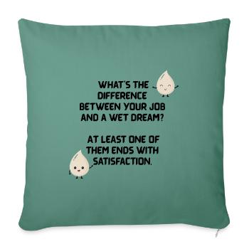 Adult humor, Funny Job jokes, Dirty jokes. - Throw Pillow Cover 17.5” x 17.5” - cypress green - Front