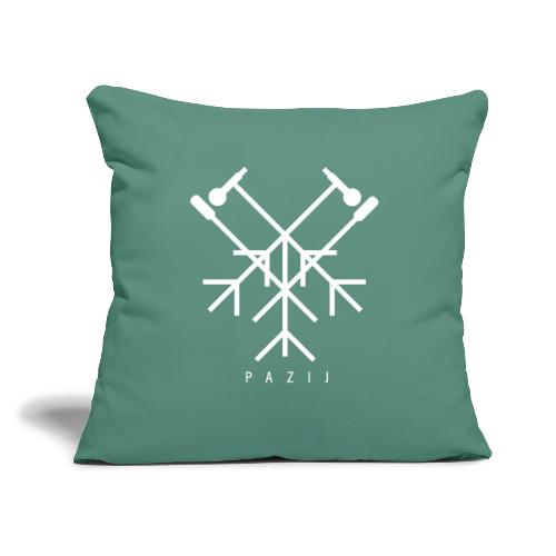 Pazij White Logo - Throw Pillow Cover 17.5” x 17.5”