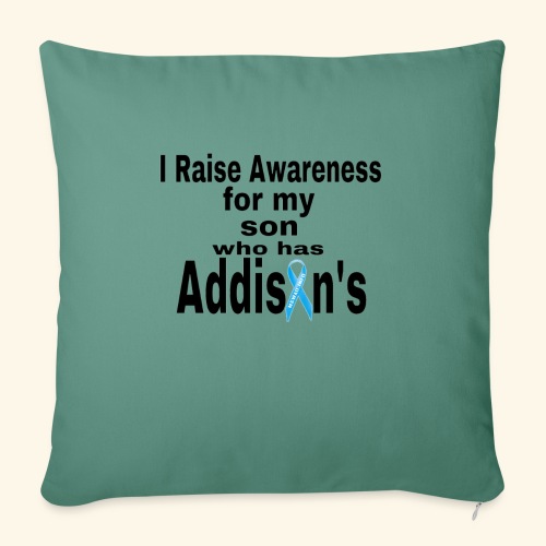 Support Son With Addisons - Throw Pillow Cover 17.5” x 17.5”