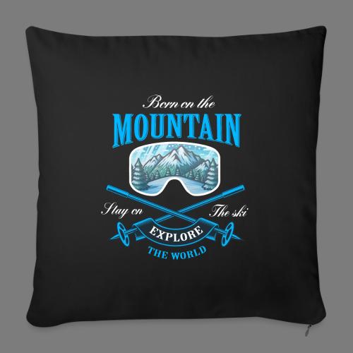 Winter's Thrill Snowboard & Ski Adventure - Throw Pillow Cover 17.5” x 17.5”