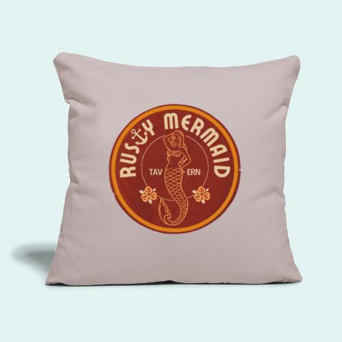 Rusty Mermaid - Throw Pillow Cover 17.5” x 17.5”