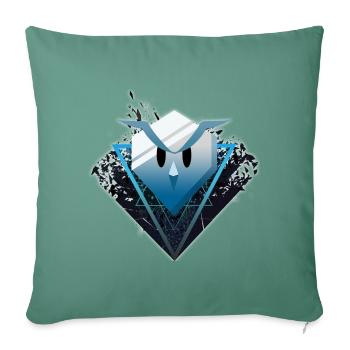 Hootenheim Logo - Throw Pillow Cover 17.5” x 17.5” - cypress green - Front