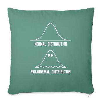 Math Statistics Normal Distribution Paranormal - Throw Pillow Cover 17.5” x 17.5” - cypress green - Front