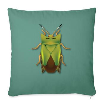 Giant Shield Bug - Throw Pillow Cover 17.5” x 17.5” - cypress green - Front