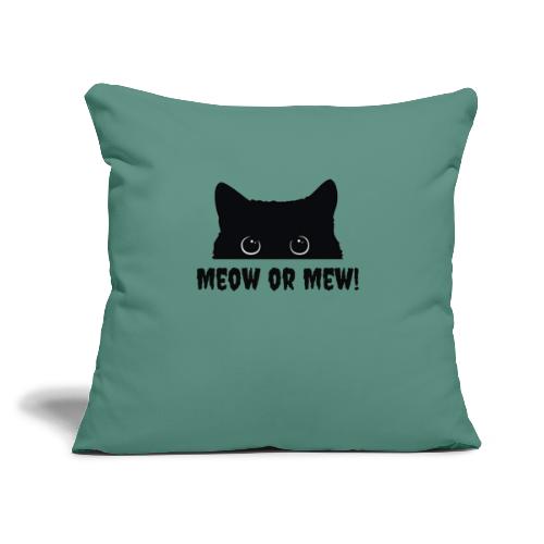 meow - Throw Pillow Cover 17.5” x 17.5”