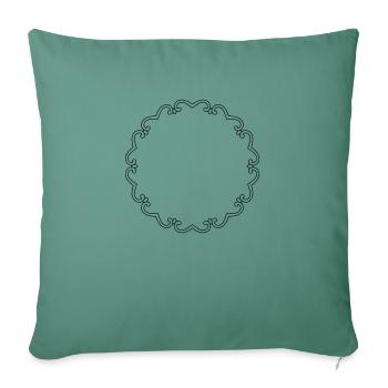 Ornamental frame 7 - Throw Pillow Cover 17.5” x 17.5” - cypress green - Front