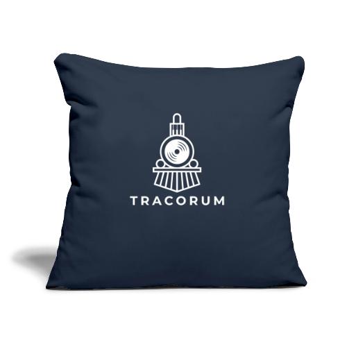 White Outline Cosmic Train Cartoon - Throw Pillow Cover 17.5” x 17.5”