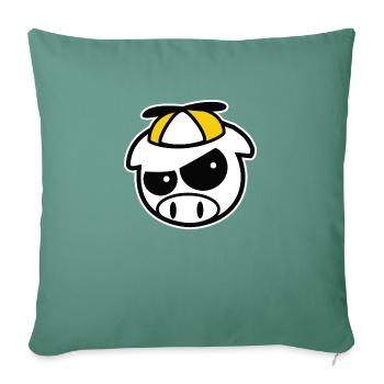 swinka bobas 2 - Throw Pillow Cover 17.5” x 17.5” - cypress green - Front