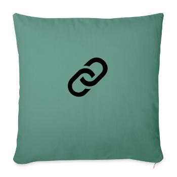 Link logo - Throw Pillow Cover 17.5” x 17.5” - cypress green - Front