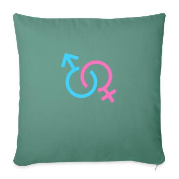 Graphic Design on Ambition & Passion - Throw Pillow Cover 17.5” x 17.5” - cypress green - Front