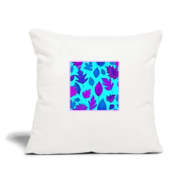 Turquoise & Purple Leaves Design