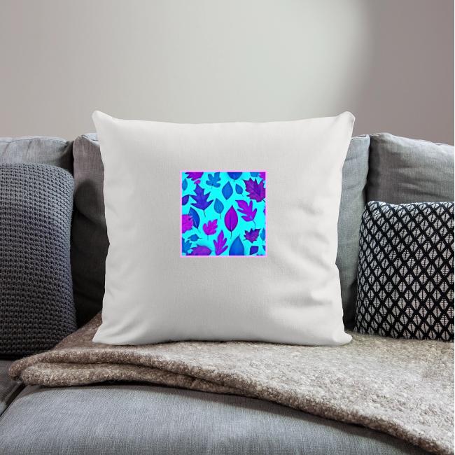 Turquoise & Purple Leaves Design