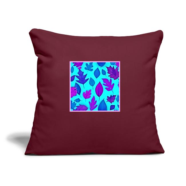 Turquoise & Purple Leaves Design