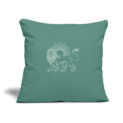 Lion and Sun White - Throw Pillow Cover 17.5” x 17.5”