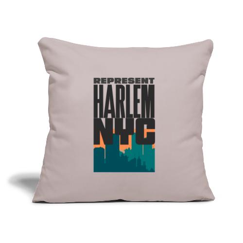 REPRESENT HARLEM - Throw Pillow Cover 17.5” x 17.5”
