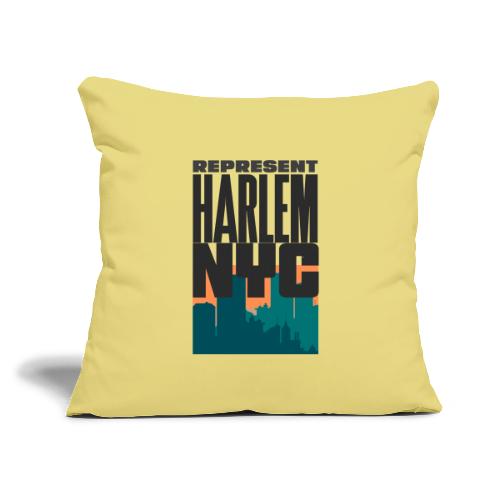REPRESENT HARLEM - Throw Pillow Cover 17.5” x 17.5”