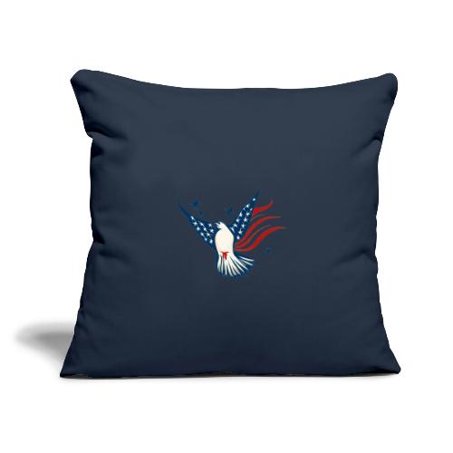 Patriotic Bird - Throw Pillow Cover 17.5” x 17.5”