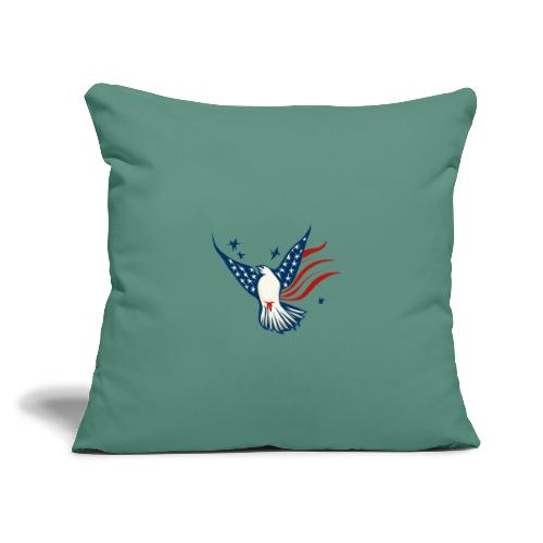 Patriotic Bird - Throw Pillow Cover 17.5” x 17.5”