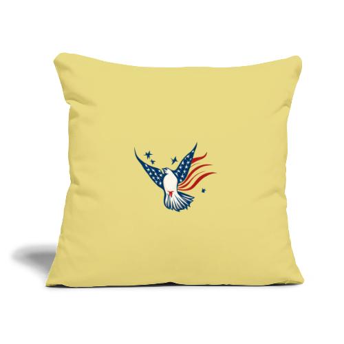 Patriotic Bird - Throw Pillow Cover 17.5” x 17.5”