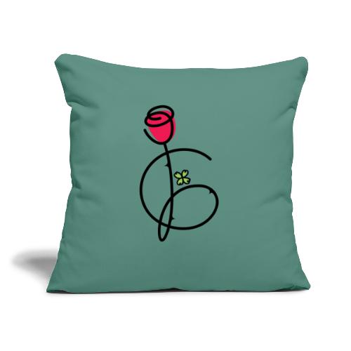 Love and Luck For My Rose - Throw Pillow Cover 17.5” x 17.5”