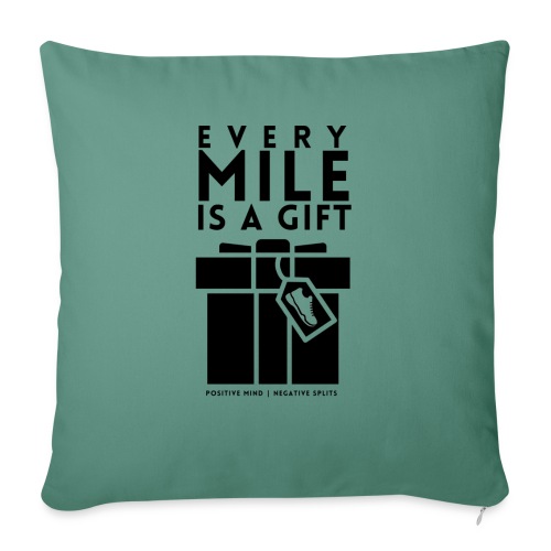 Every Mile Is A Gift - Throw Pillow Cover 17.5” x 17.5”