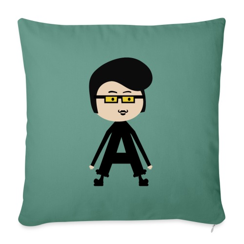 Alphabet Letter A - Extra Long Arms Anders - Throw Pillow Cover 17.5” x 17.5”