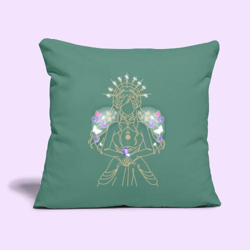 Ancient Butterfly Goddess - Fairytale Design - Throw Pillow Cover 17.5” x 17.5”