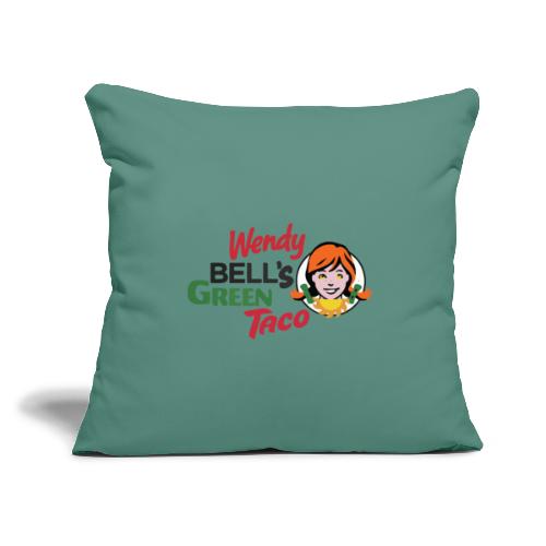 Wendy Bell's Green Taco - Throw Pillow Cover 17.5” x 17.5”