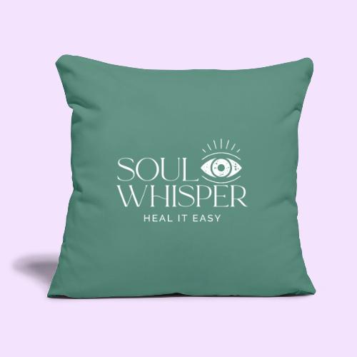Soul Whisper - White Design - Throw Pillow Cover 17.5” x 17.5”