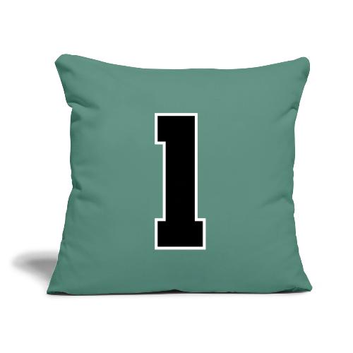 Varsity Number 1 Athletic Style - Throw Pillow Cover 17.5” x 17.5”