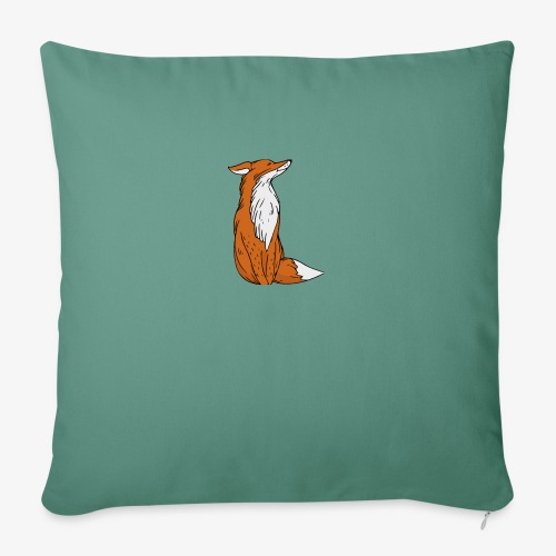 Cute Fox Clip Art - Throw Pillow Cover 17.5” x 17.5”