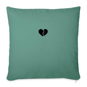BROKEN HEART - Throw Pillow Cover 17.5” x 17.5” - cypress green - Front