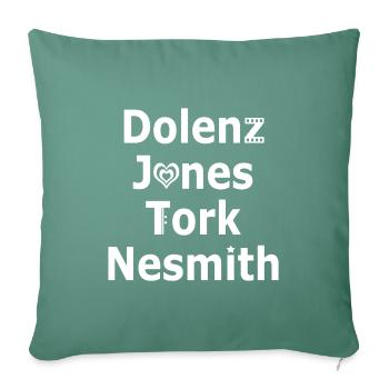 Monkees Mike Nesmith - Throw Pillow Cover 17.5” x 17.5” - cypress green - Front