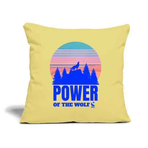Power Of The Wolf - Throw Pillow Cover 17.5” x 17.5”