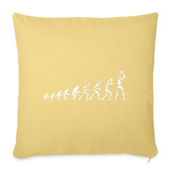 Evolution to Hoops Player - Throw Pillow Cover 17.5” x 17.5” - washed yellow - Front