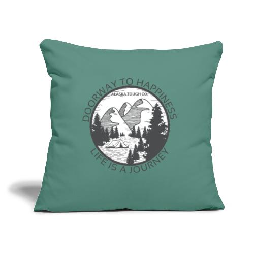 Outdoor Hoodie Vintage Design - Throw Pillow Cover 17.5” x 17.5”