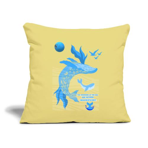The Wonders Of The Sea - Throw Pillow Cover 17.5” x 17.5”